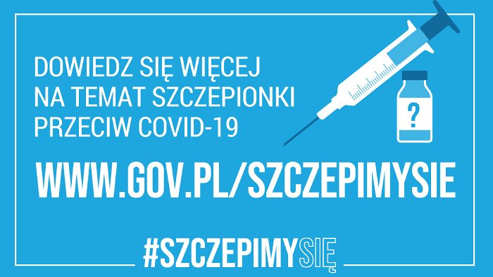 Dowiedz się więcej na temat szczepionki przeciw COVID-19 gov.pl/szczepimysie - grafika