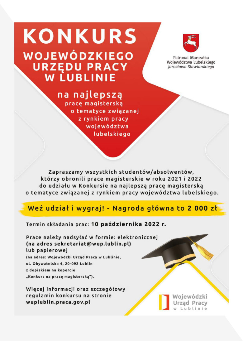 Konkurs WUP praca magisterska - plakat